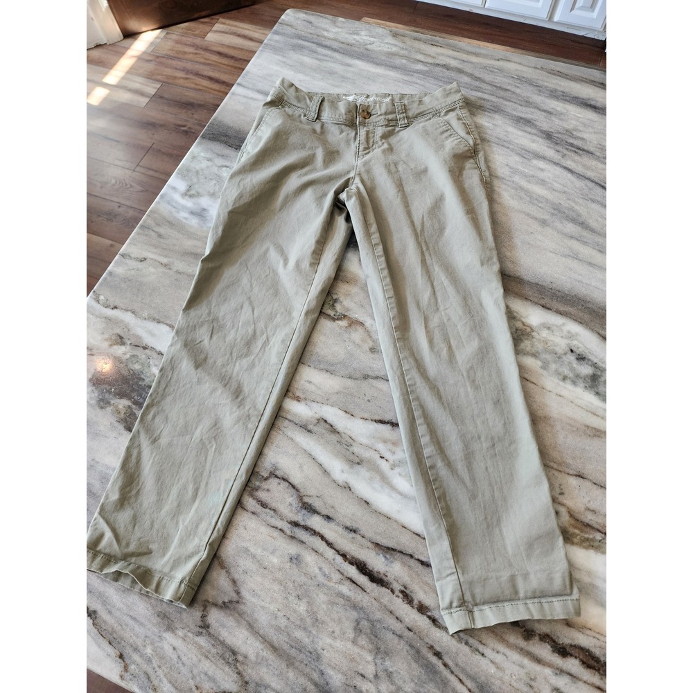 Old Navy The Boyfriend Chino Pants Sage Green Women 2 Regular Stretch Cotton